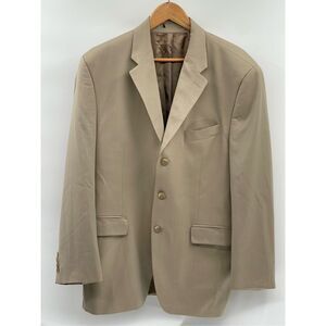 Chaps Ralph Lauren Blazer Sport Coat Men Size‎ 44R Tan Beige Suit Jacket